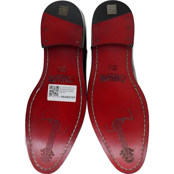 Carlos by Carlos Santana patent tuxedo cap-toe oxford shoes black 14M - Picture 6 of 6